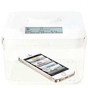 kSafe Time Locking Container (Mini) (White Lid + 2.0" Clear Base)